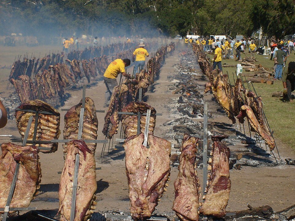 asado a la estaca en general pico, argentina 2007